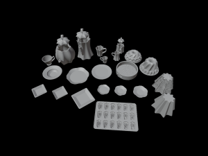 Dollhouse tableware set 3D 프린트 모델