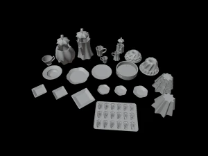 Dollhouse tableware set 3D Print Model