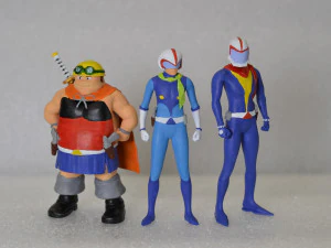 流龍馬 流速人 陣武蔵巴 操縦するゲッターロボット 3Dプリントモデル