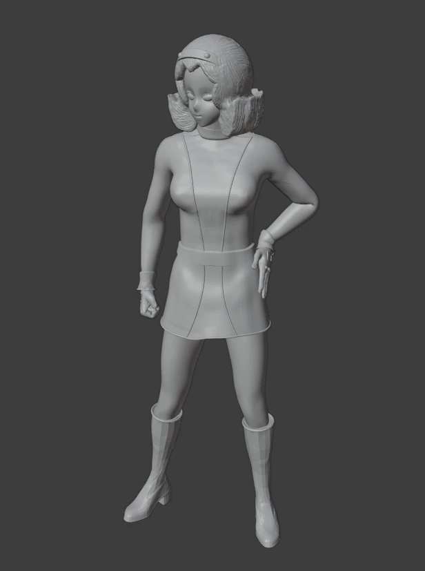 Miwa Jeeg Robot 3D Print Model .c4d .max .obj .3ds .fbx .stl .blend