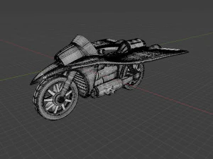 Motorcicle Hiroshi Shiba Jeeg Robot steel 3D Print Model