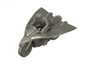 Baja Robot Hiroshi Shiba Jeeg di Sepeda Motor Model Cetak 3D