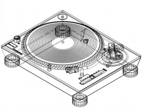 Turntable Technics DJ SL-1200 MK7 3D Print Model