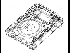 CDJ nexus dj media player Pioneer 3D Print Model