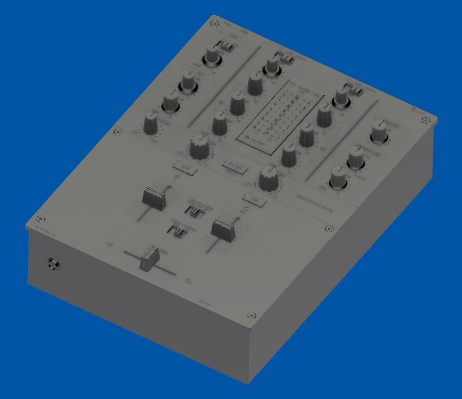 Pioneer DJM 2-channel mixer 3D Print Model .c4d .max .obj .3ds .fbx .stl .blend 