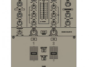 Pioneer DJM 2-channel mixer 3D-Druckmodell