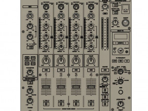 Pioneer DJM 4-channel mixer Modelo de impresión 3D
