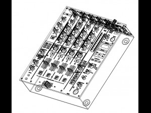 Pioneer DJM 4-channel mixer Modelo de impresión 3D