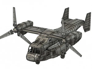 Aeronave militar Osprey v22 escala 118 Modelo de Impressão 3D