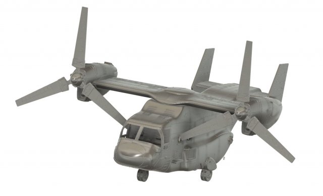 Osprey v22 military aircraft scale 118 3D Baskı Modeli .c4d .max .obj .3ds .fbx .stl .blend 