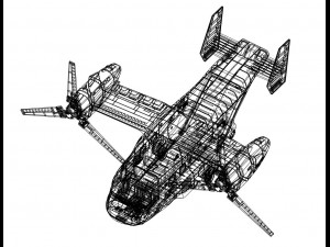 Osprey v22 military aircraft scale 118 3D Baskı Modeli