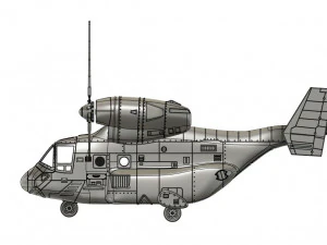 Aeronave militar Osprey v22 escala 118 Modelo de Impressão 3D