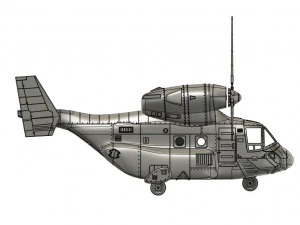 Aeronave militar Osprey v22 escala 118 Modelo de Impressão 3D