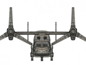 Osprey v22 military aircraft scale 118 3D Baskı Modeli