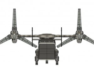Aeronave militar Osprey v22 escala 118 Modelo de Impressão 3D
