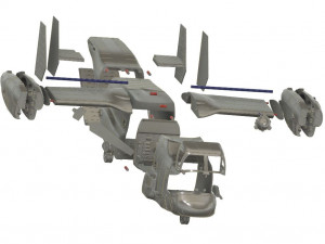 Osprey v22 military aircraft scale 118 3D Baskı Modeli
