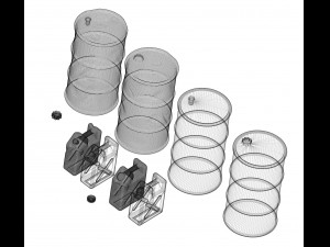 Diorama accessories kit scale 135 new and damaged barrels and tank Modèles 3D en vedette