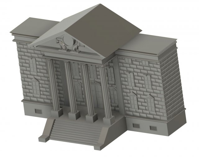 Hill Valley Town Hall Back to the future Movie Kit Modelo de impresión 3D .c4d .max .obj .3ds .fbx .stl .blend