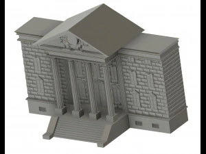 Hill Valley Belediye Binası Geleceğe D&ouml;n&uuml;ş Film Seti 3D Baskı Modeli