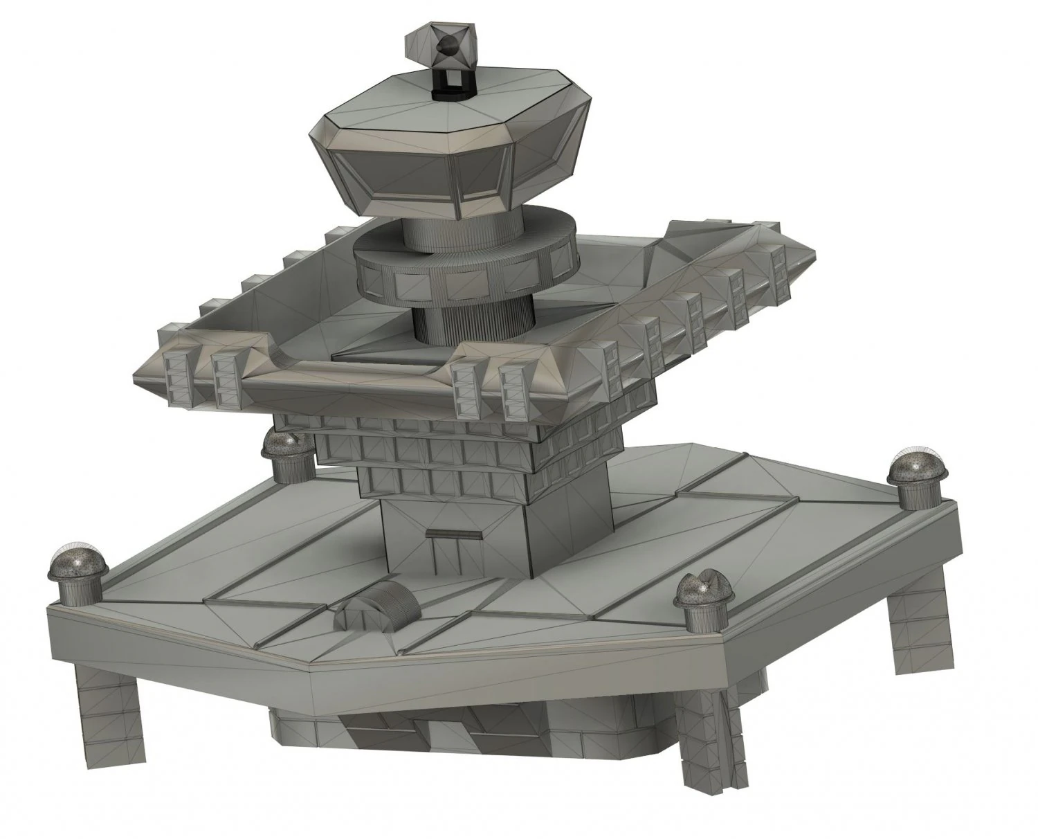 Base Fortress of Sciences Great Mazinger kit 3D Print Model .c4d .max .obj .3ds .fbx .stl .blend 