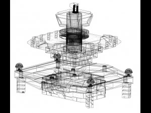 Base Fortress of Sciences Great Mazinger kit 3D Print Model