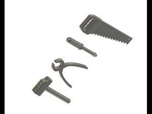 135 scale diorama tool set 3D 打印模型