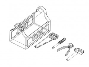 135 scale diorama tool set 3D 打印模型