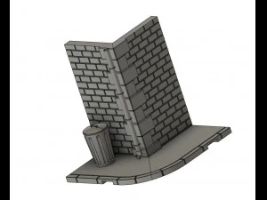 Mini diorama kit 1 35 scale urban scene 3D Print Model