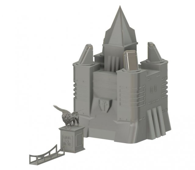 Kit of Voltron Castle Golion 5 Lion Robots 3D 打印模型 .c4d .max .obj .3ds .fbx .stl .blend 