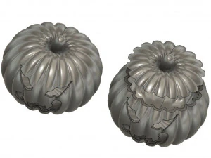 Set of Whole and Open Halloween Pumpkins 3D Print Model