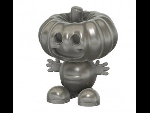 Smiling Halloween Pumpkin Character 3D Print Model