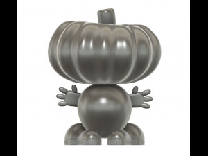 Smiling Halloween Pumpkin Character 3D Baskı Modeli