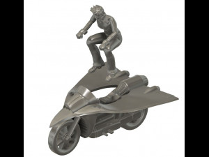 KIT Jeeg Motorcycle with Hiroshi Shiba Model do druku 3D