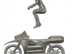 KIT Jeeg Motorcycle with Hiroshi Shiba Model do druku 3D