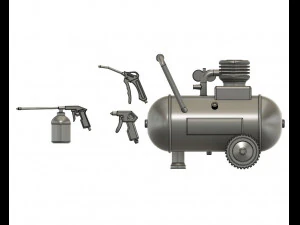 135 Scale Diorama Compressor Set 3D Print Model