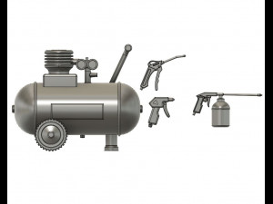 135 Scale Diorama Compressor Set Modelo de Impressão 3D