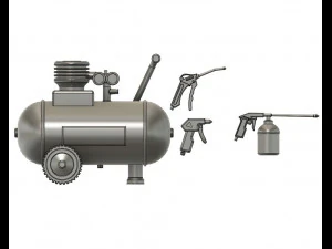 135 Scale Diorama Compressor Set 3D Print Model