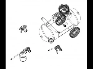 135 Scale Diorama Compressor Set 3D Print Model