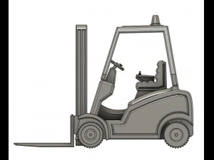 1-35 Scale Loading Forklift Model 3D Print Model