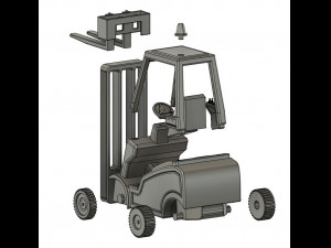 1-35 Scale Loading Forklift Model 3D Druckmodell