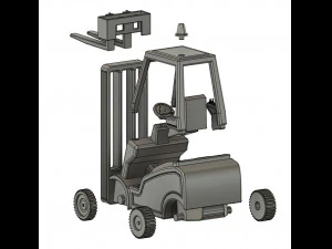 1-35 Scale Loading Forklift Model 3D Print Model