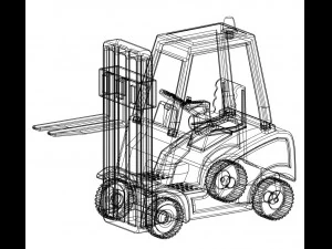 1-35 Scale Loading Forklift Model 3D Print Model