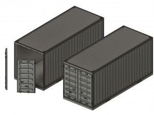 187 Scale H0 Model Container for Model Trains and Dioramas Model do druku 3D