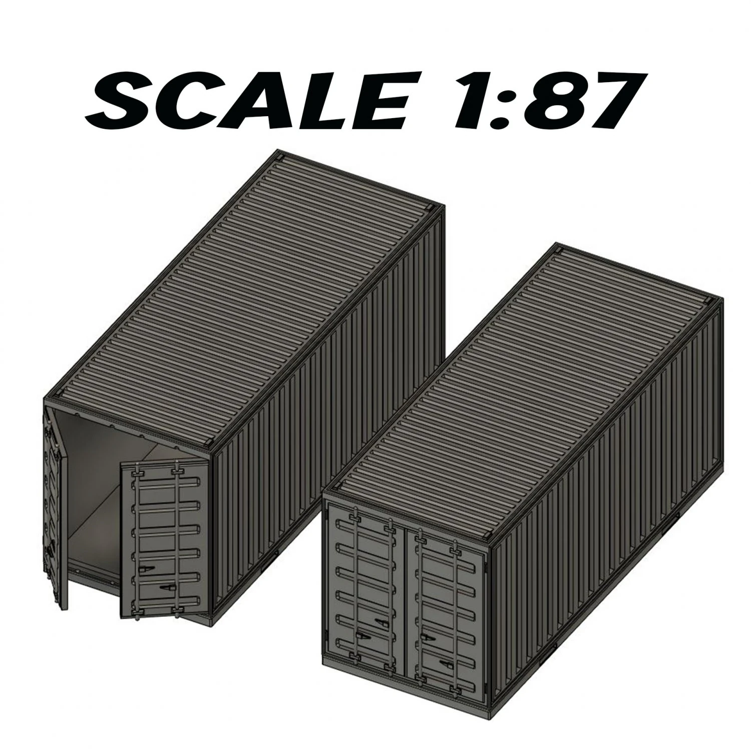 187 Scale H0 Model Container for Model Trains and Dioramas 3D Print Model .c4d .max .obj .3ds .fbx .stl .blend 