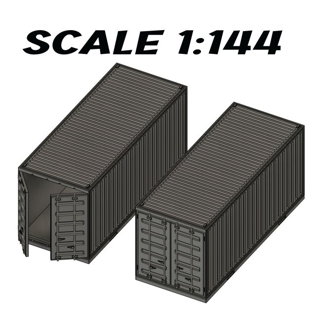 1-144 Scale Gundam Cargo Transport Container for Dioramas 3D Print Model .c4d .max .obj .3ds .fbx .stl .blend 