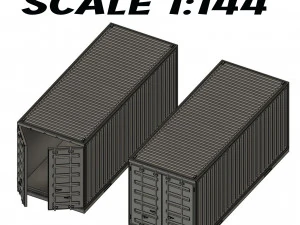 डियोरामस के लिए 1-144 स्केल गुंडम कार्गो ट्रांसपोर्ट कंटेनर 3D प्रिंट मॉडल