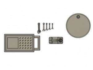 1-100 Scale Gundam Diorama Tool Canister Barrel Modelo de impresión 3D