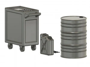1-100 Scale Gundam Diorama Tool Canister Barrel 3D Print Model