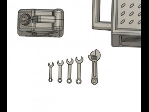 1-100 Scale Gundam Diorama Tool Canister Barrel Modelo de impresión 3D
