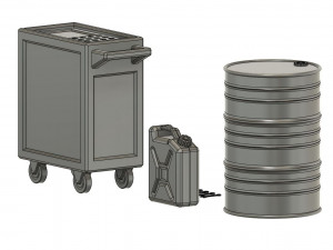 1-87 Scale Model Railroad Diorama Tool Canister Barrel Model do druku 3D